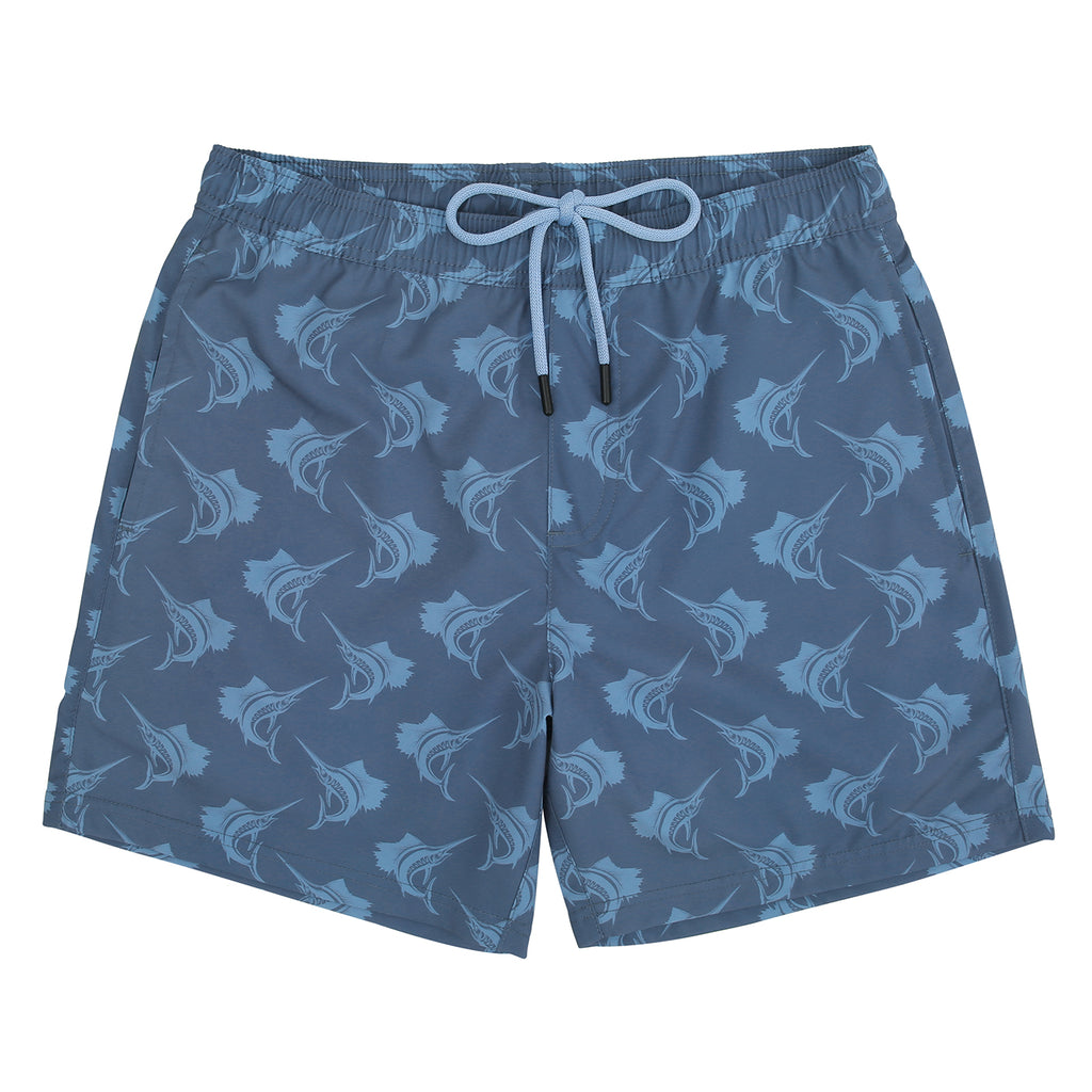 LRD Mens 7" Inseam Swim Trunks with Compression Liner