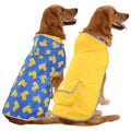 Reversible Yellow & Ducks Dog Raincoat with Hood