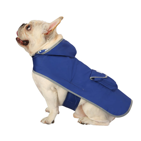 Reversible Sharks Dog Raincoat With Hood
