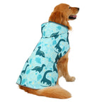 Reversible Dinosaurs Dog Raincoat With Hood