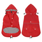 Double Layer Zip Up Dog Raincoat with Hood