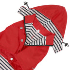 Double Layer Zip Up Dog Raincoat with Hood