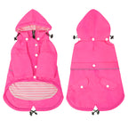 Double Layer Zip Up Dog Raincoat with Hood