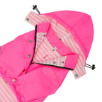 Double Layer Zip Up Dog Raincoat with Hood