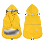 Double Layer Zip Up Dog Raincoat with Hood