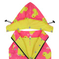 Pink Ducks Dog Double Layer Zip Up Dog Raincoat With Hood