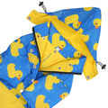 Blue Ducks Dog Double Layer Zip Up Dog Raincoat With Hood