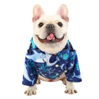 Sharks Dog Double Layer Zip Up Dog Raincoat With Hood