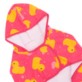 Pink Rubber Ducks Dog Bathrobe Drying Towel with Hood