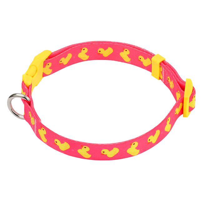 Pink Duck Nylon Dog Collar Adjustable – product view 6