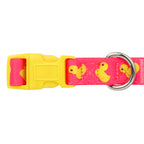 Pink Ducks Nylon Dog Collar