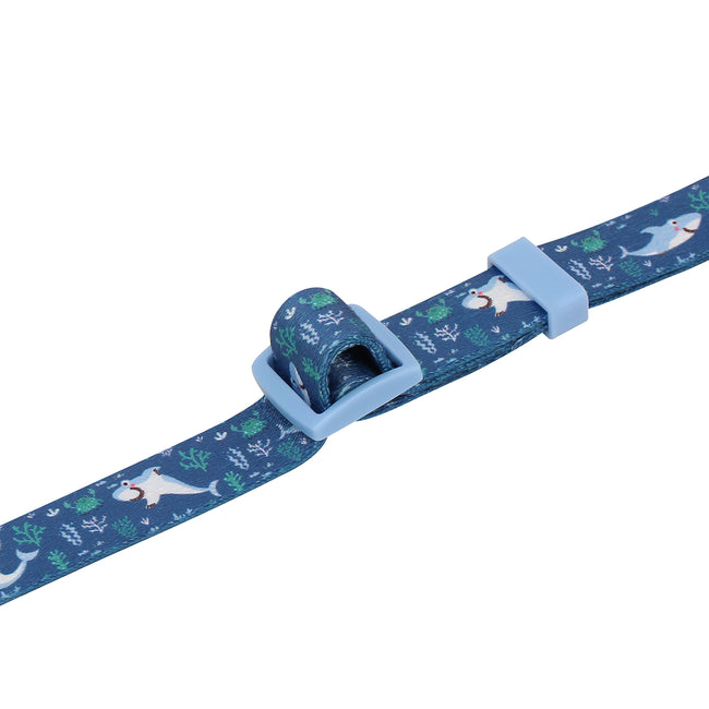 Shark Print Dog Collar Adjustable Nylon – front view