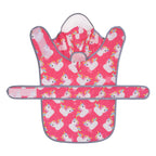 Unicorn Ducks Pink Dog Raincoat with Clear Hood