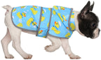 Sailor Ducks Blue Dog Raincoat with Clear Hood