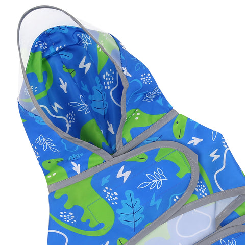 Dinosaurs Dog Raincoat with Clear Hood
