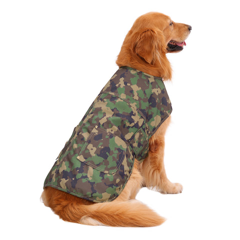 Canvas Dog Vest Waterproof Coat for S-XL Dogs
