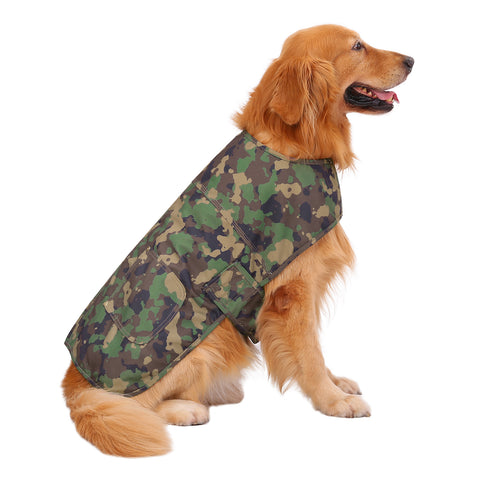 Canvas Dog Vest Waterproof Coat for S-XL Dogs