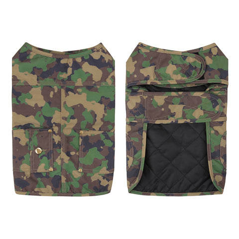 Canvas Dog Vest Waterproof Coat for S-XL Dogs