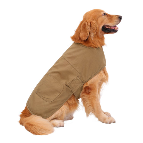 Canvas Dog Vest Waterproof Coat for S-XL Dogs