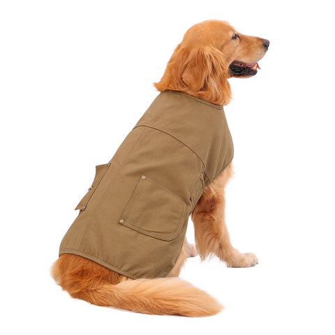 Canvas Dog Vest Waterproof Coat for S-XL Dogs