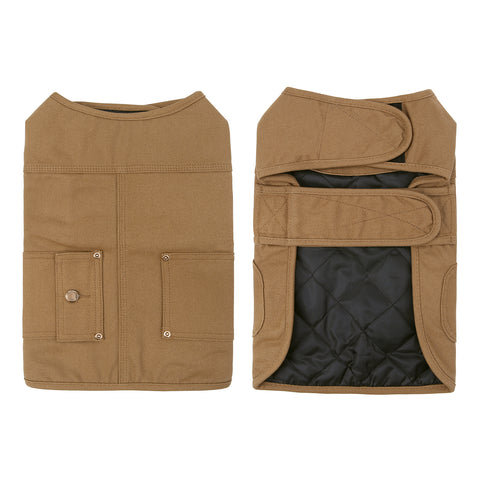 Canvas Dog Vest Waterproof Coat for S-XL Dogs