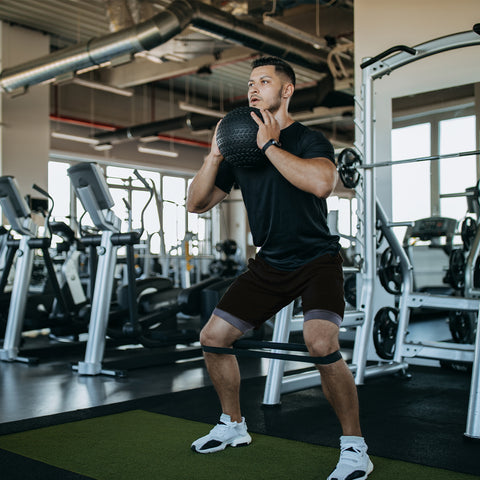 Black Workout Shorts with Grey Compression Liner 7 inch Inseam