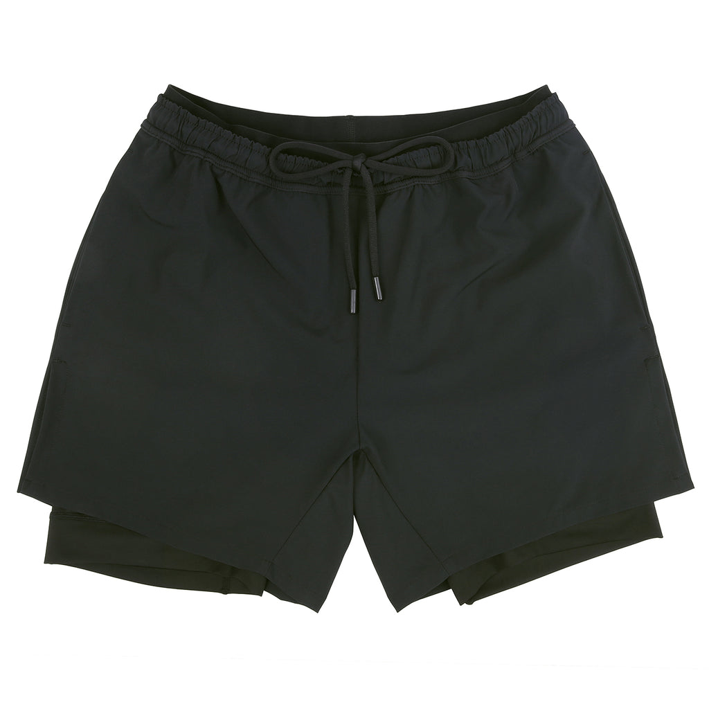 LRD Men's 5 Inch Athletic Gym Workout Shorts with Compression Liner