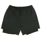 LRD Men's 5 Inch Athletic Gym Workout Shorts with Compression Liner