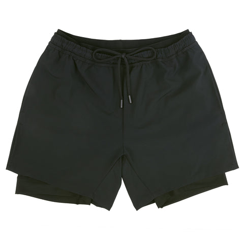 LRD Men's 5 Inch Athletic Gym Workout Shorts with Compression Liner