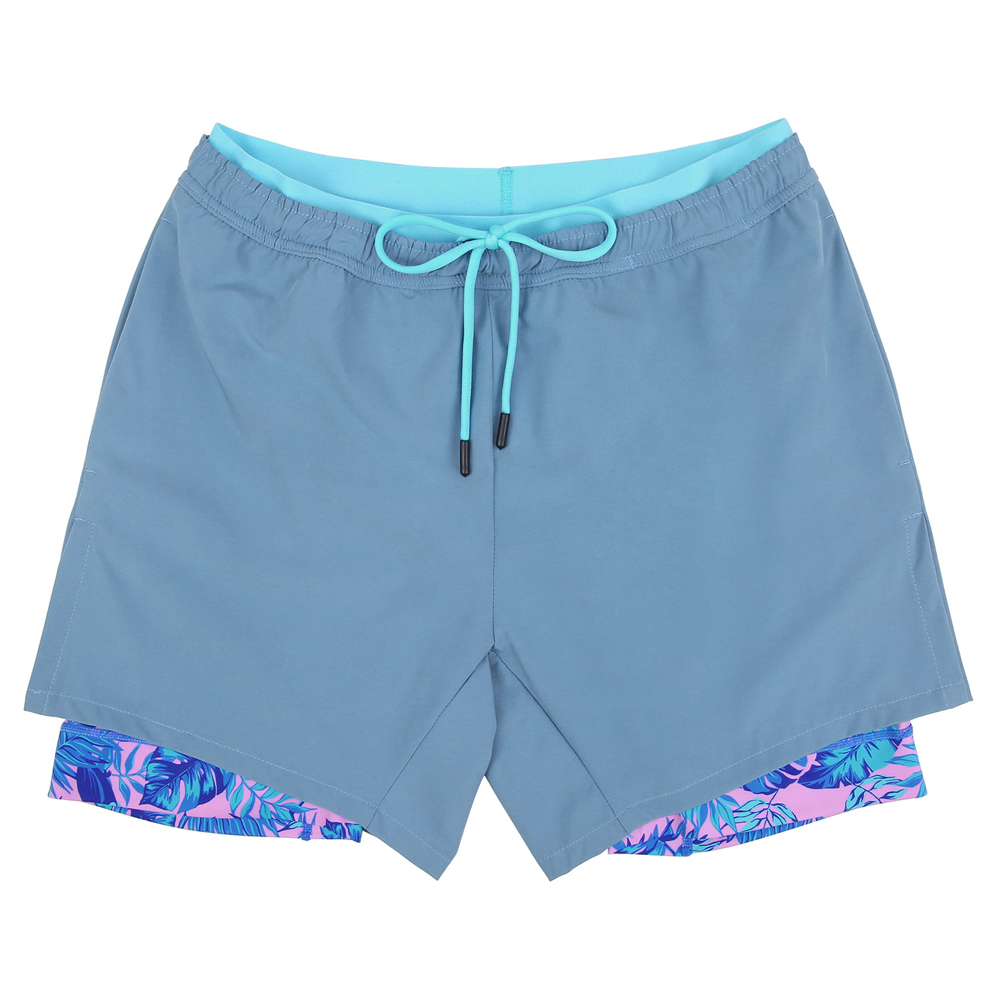 LRD Men's 5 Inch Athletic Gym Workout Shorts with Compression Liner