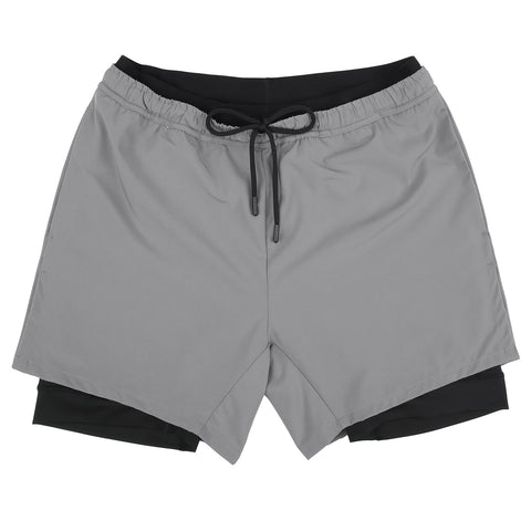 LRD Men's 5 Inch Athletic Gym Workout Shorts with Compression Liner