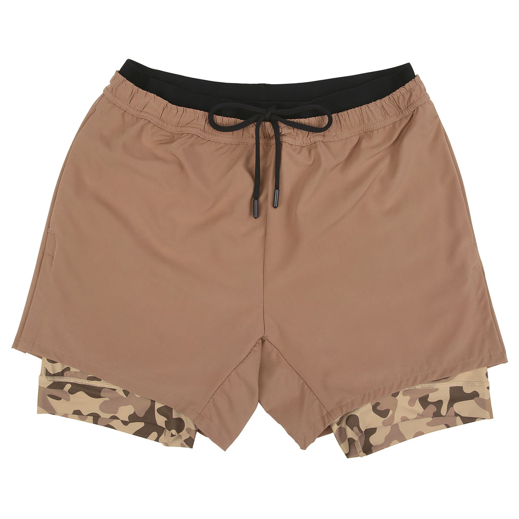 LRD Men's 5 Inch Athletic Gym Workout Shorts with Compression Liner