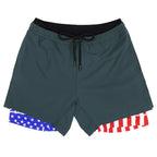 LRD Men's 5 Inch Athletic Gym Workout Shorts with Compression Liner