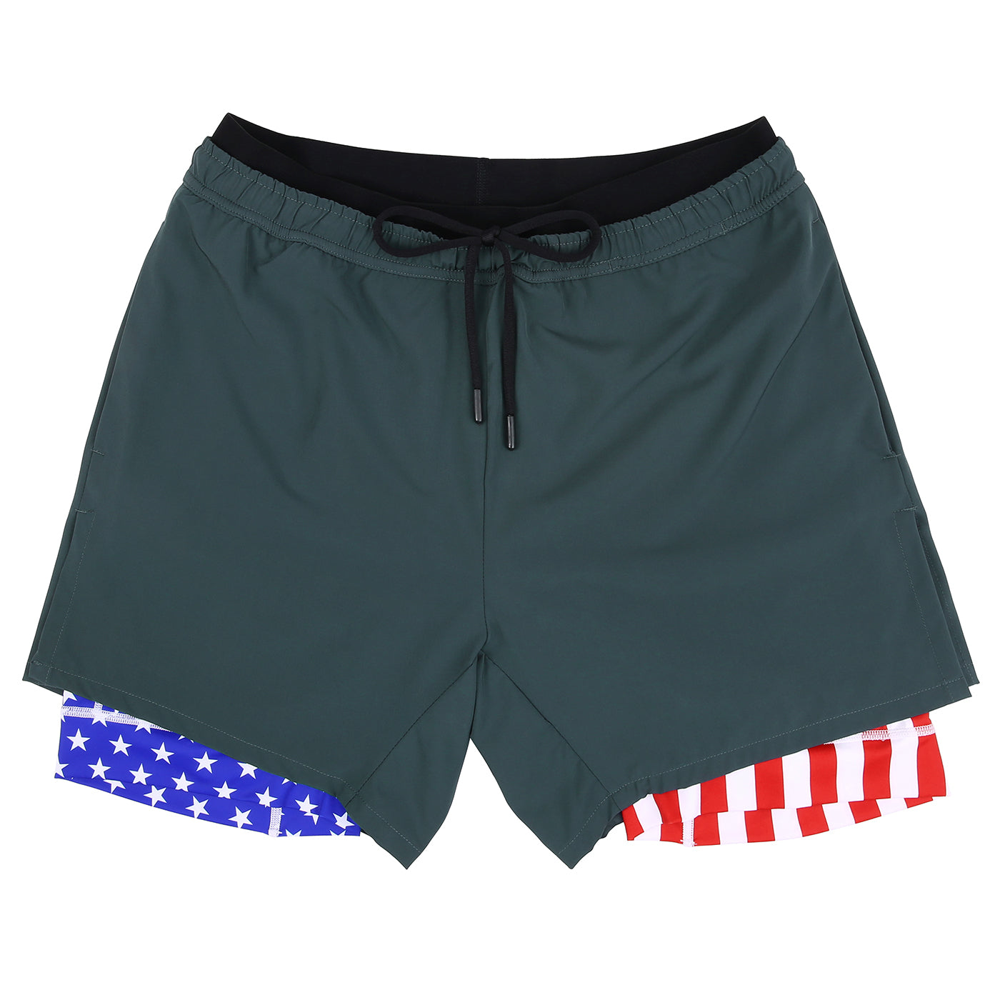 LRD Men's 5 Inch Athletic Gym Workout Shorts with Compression Liner