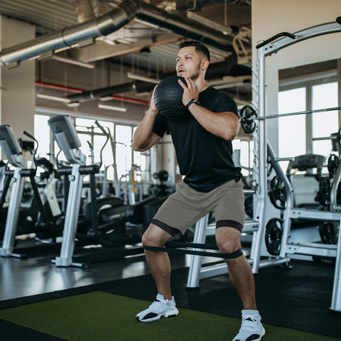 Gray Workout Shorts with Black Compression Liner 7 inch Inseam