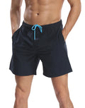 Black Workout Shorts with Tribal Compression Liner 7 inch Inseam