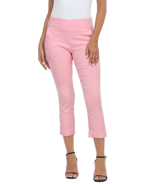 Pull On Capri Pants for Women with Pockets