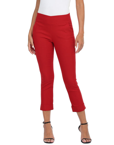 Pull On Capri Pants for Women with Pockets