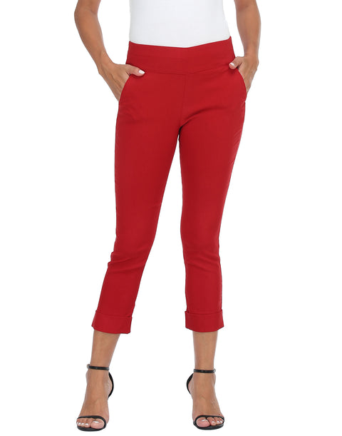 Pull On Capri Pants for Women with Pockets