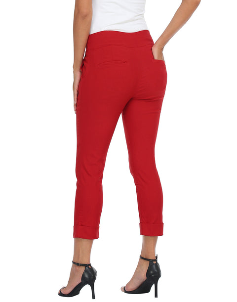 Pull On Capri Pants for Women with Pockets