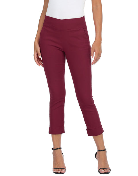 Pull On Capri Pants for Women with Pockets