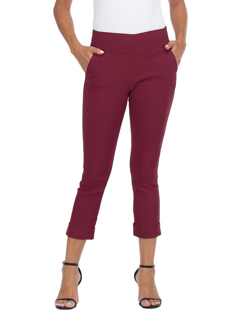 Pull On Capri Pants for Women with Pockets
