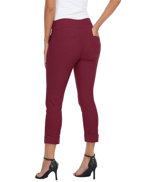 Pull On Capri Pants for Women with Pockets