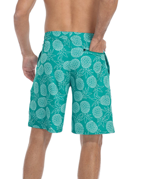 LRD Mens 9" Swim Trunks with Compression Liner