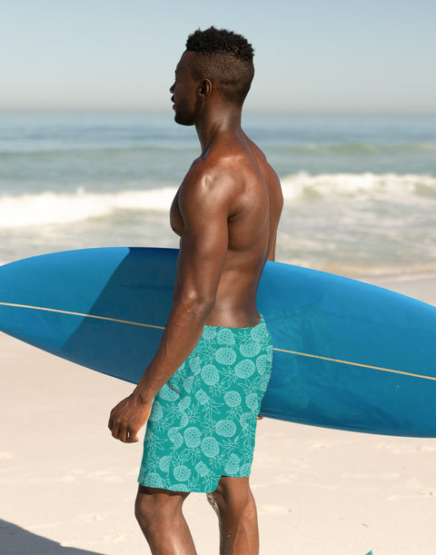 LRD Mens 9" Swim Trunks with Compression Liner