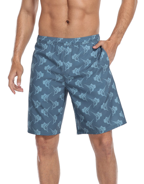 LRD Mens 9" Swim Trunks with Compression Liner