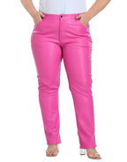 Plus Size Faux Leather Pants w/ Pockets