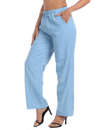 Women's Linen Drawstring Pants with Pockets