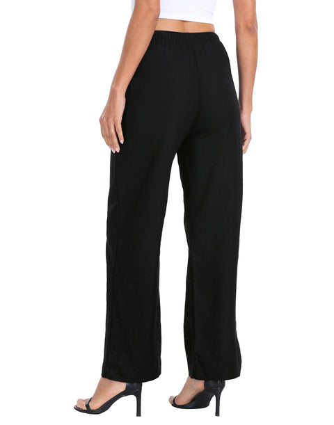 Women's Linen Drawstring Pants with Pockets