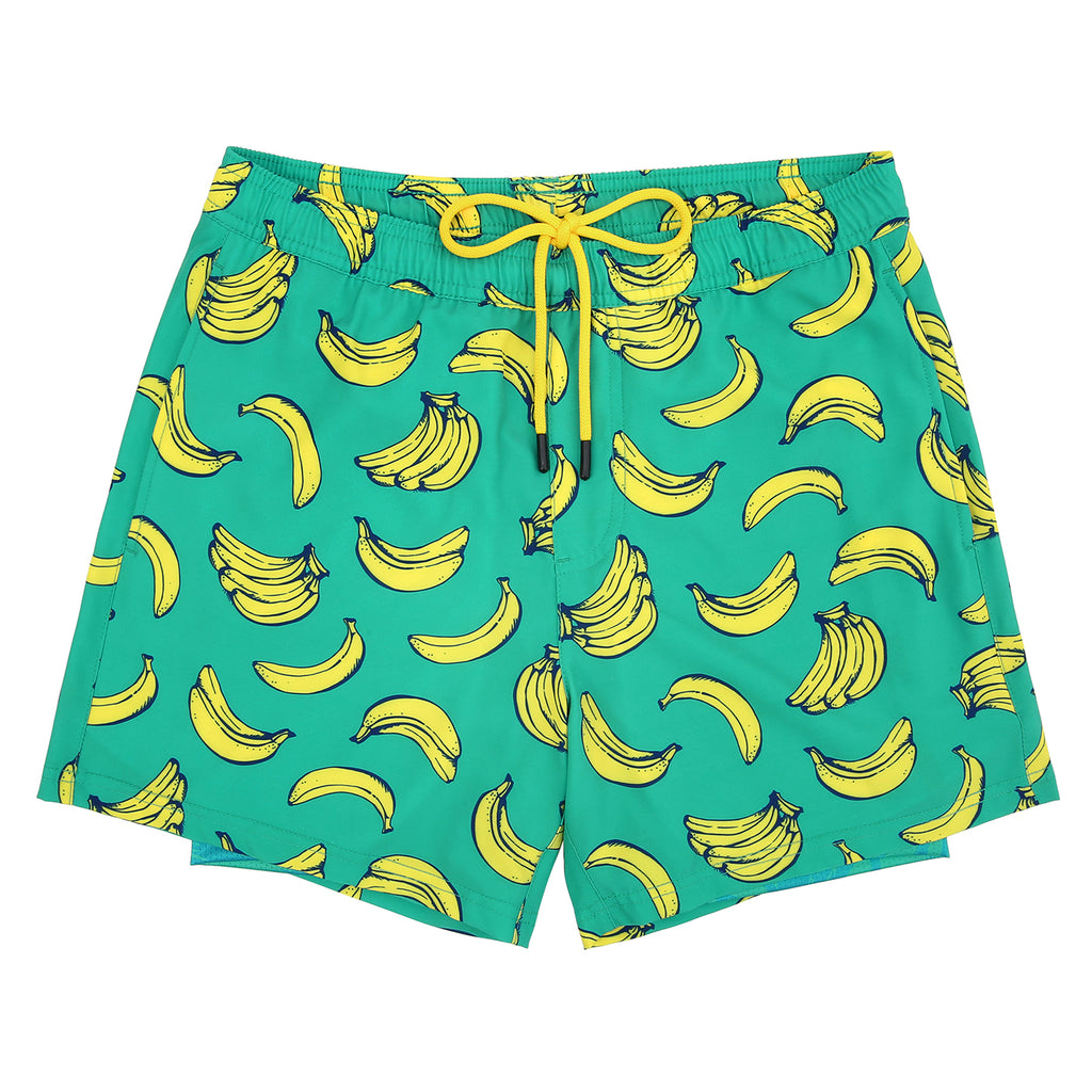 LRD Mens 5" Inseam Swim Trunks with Compression Liner